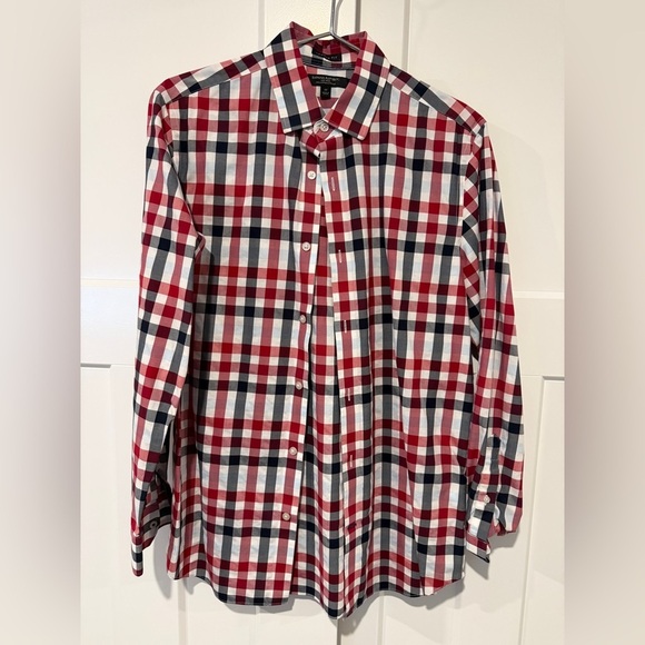 Banana Republic Other - Banana Republic Red and Black Plaid Non-Iron Shirt